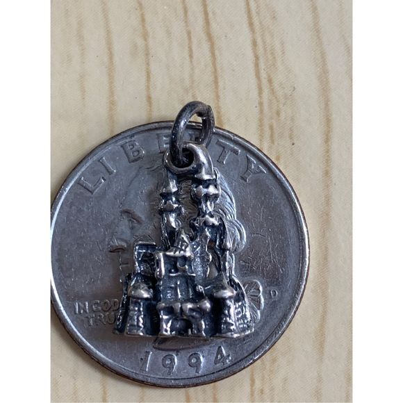 Castle Sterling Silver Jewelry Charm #fortress #palace #fairytale - Picture 3 of 6